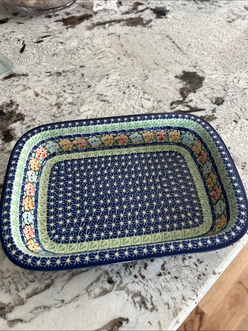 Unikat Polish pottery Rectangle Dish